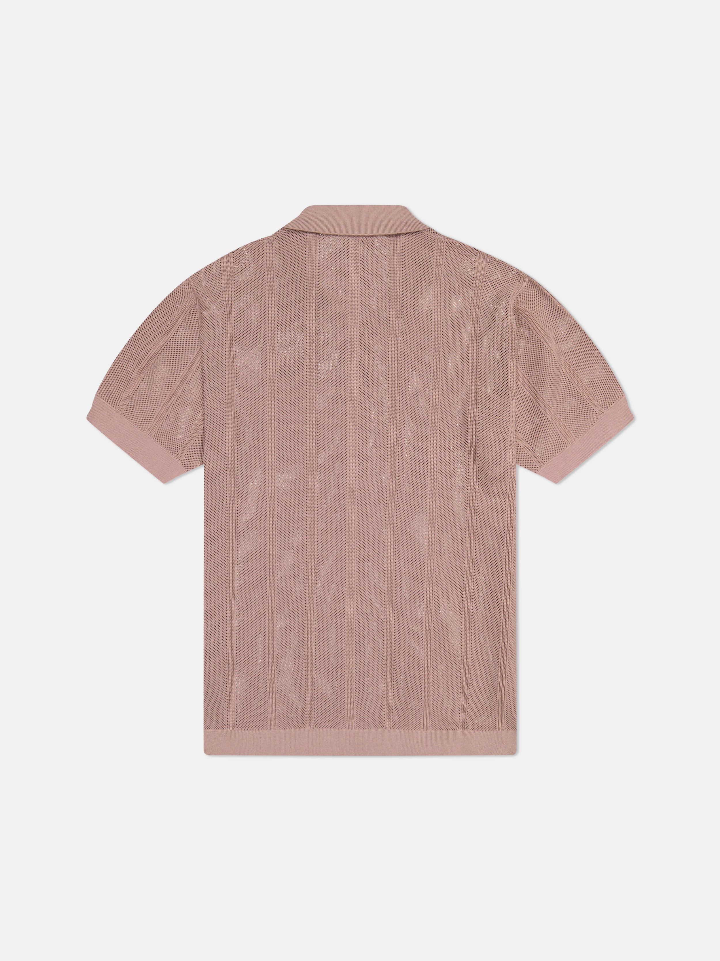 S/S POLO BUTTON FRONT SWEATER PEARL BUTTONS - Image 3