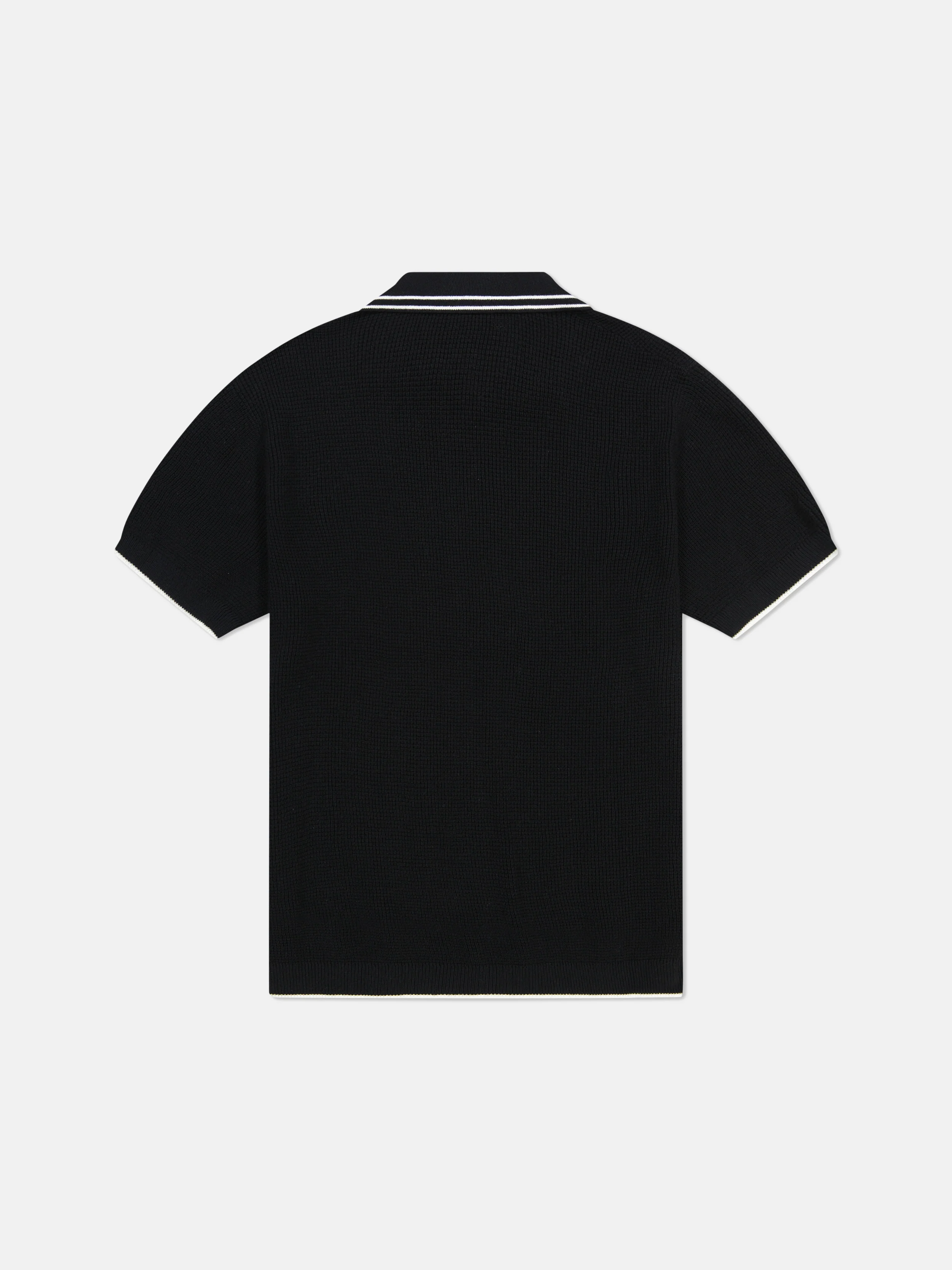 S/S POLO COLLAR CARDIGAN W/ TIPPING - Image 2
