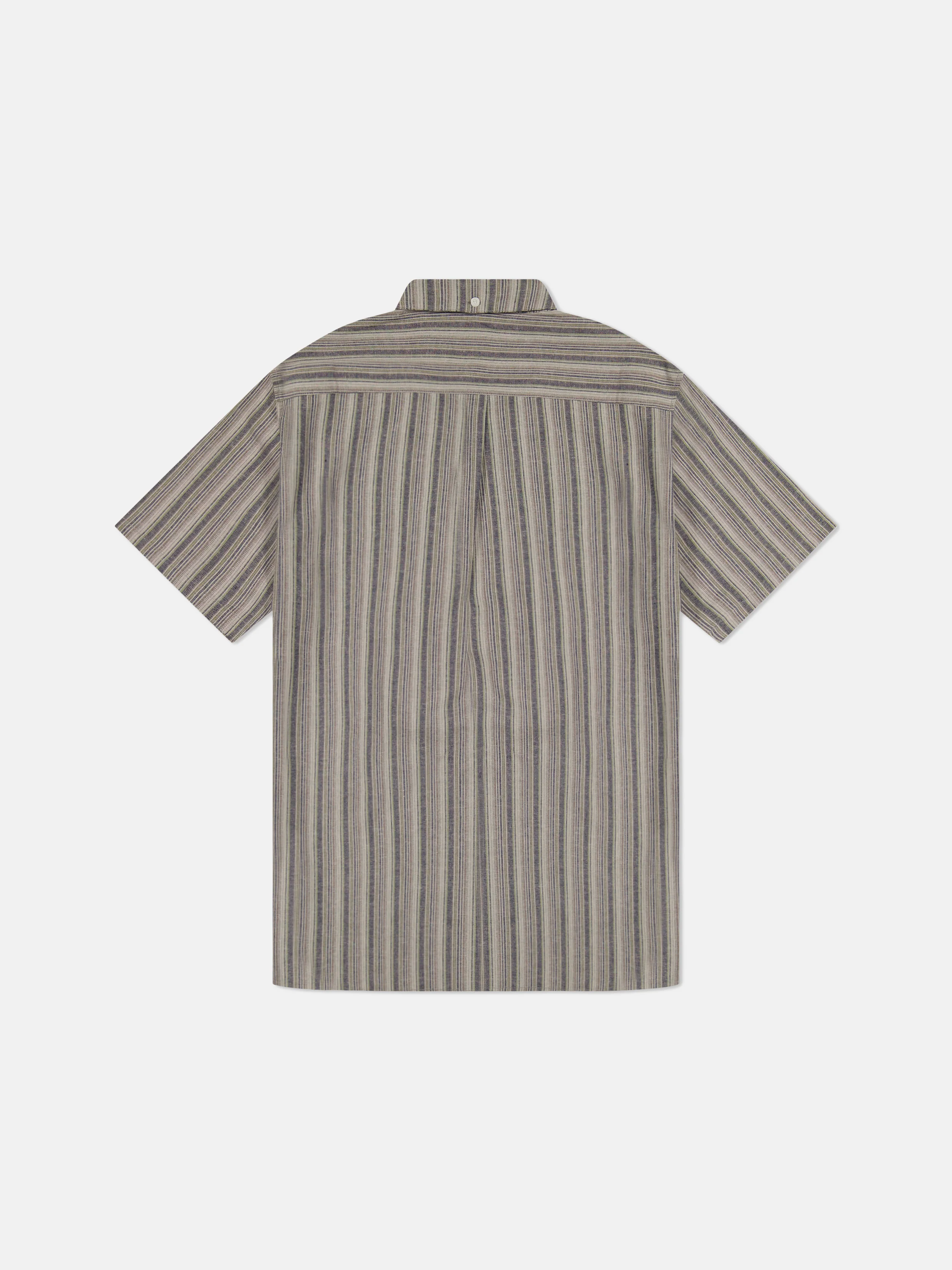 ODEN S/S SHIRT YARN-DYE MINI VERTICAL STRIPE - Image 2