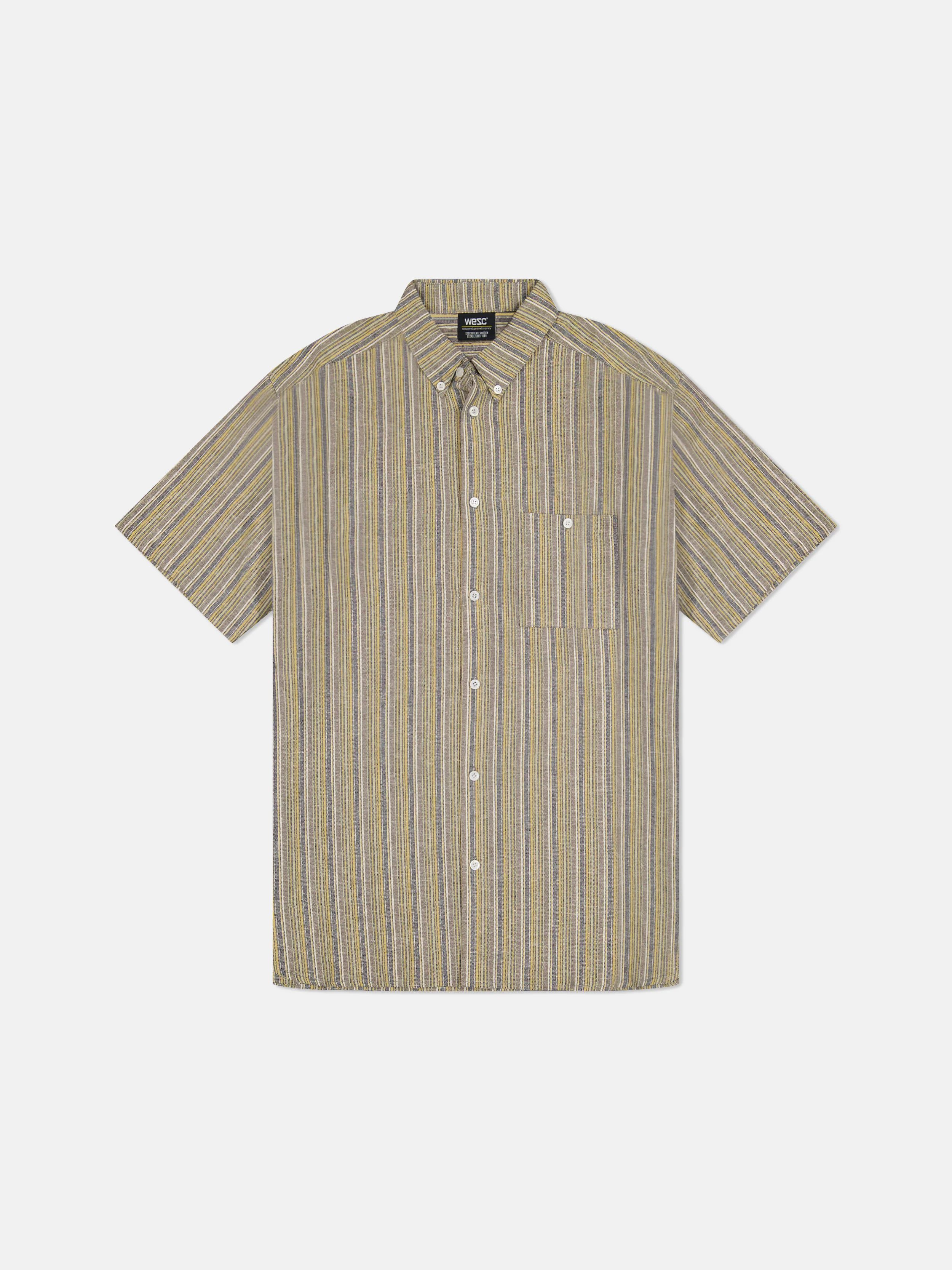 ODEN S/S SHIRT YARN-DYE MINI VERTICAL STRIPE