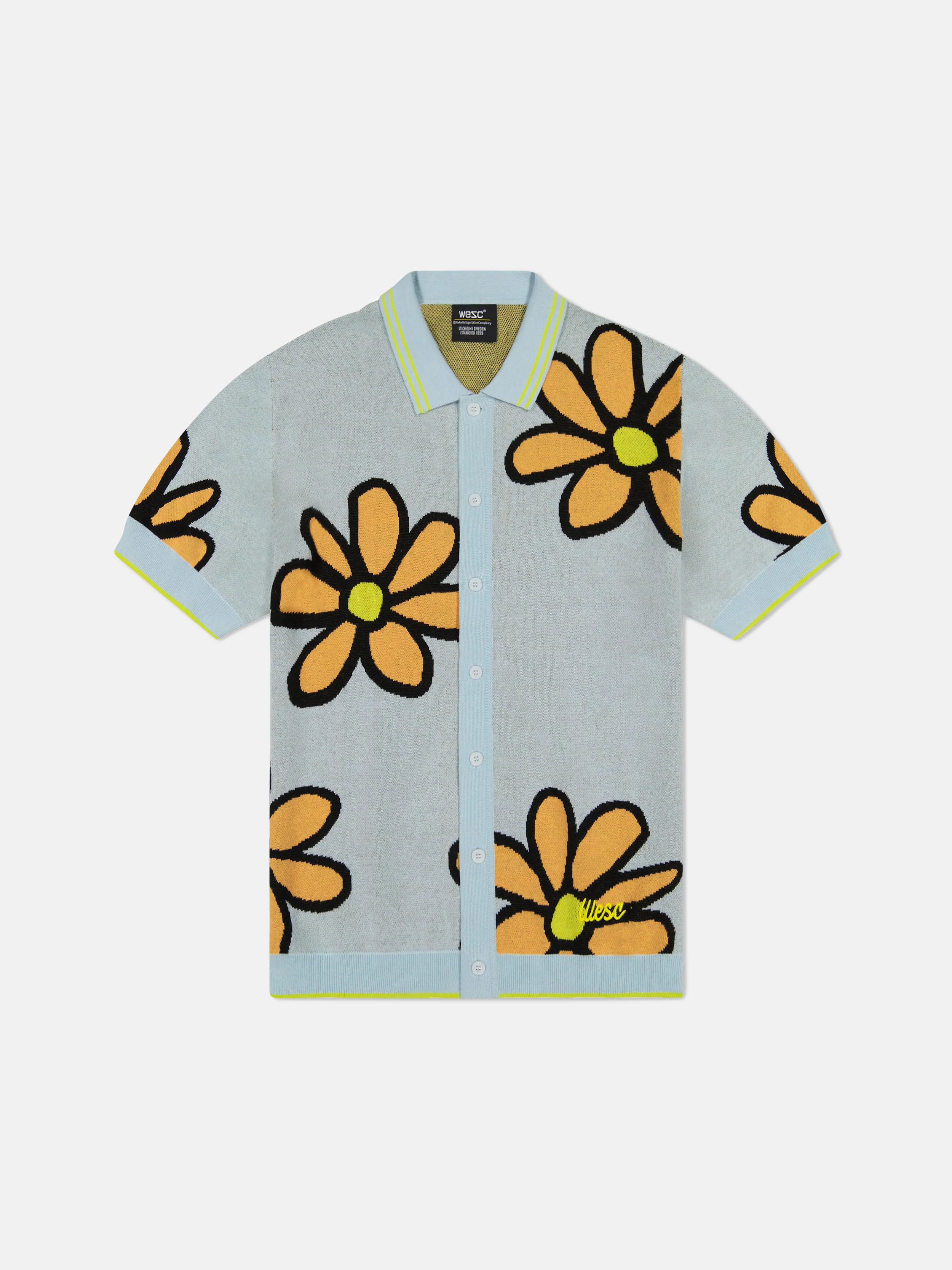 S/S POLO COLLAR CARDIGAN DAISY'S