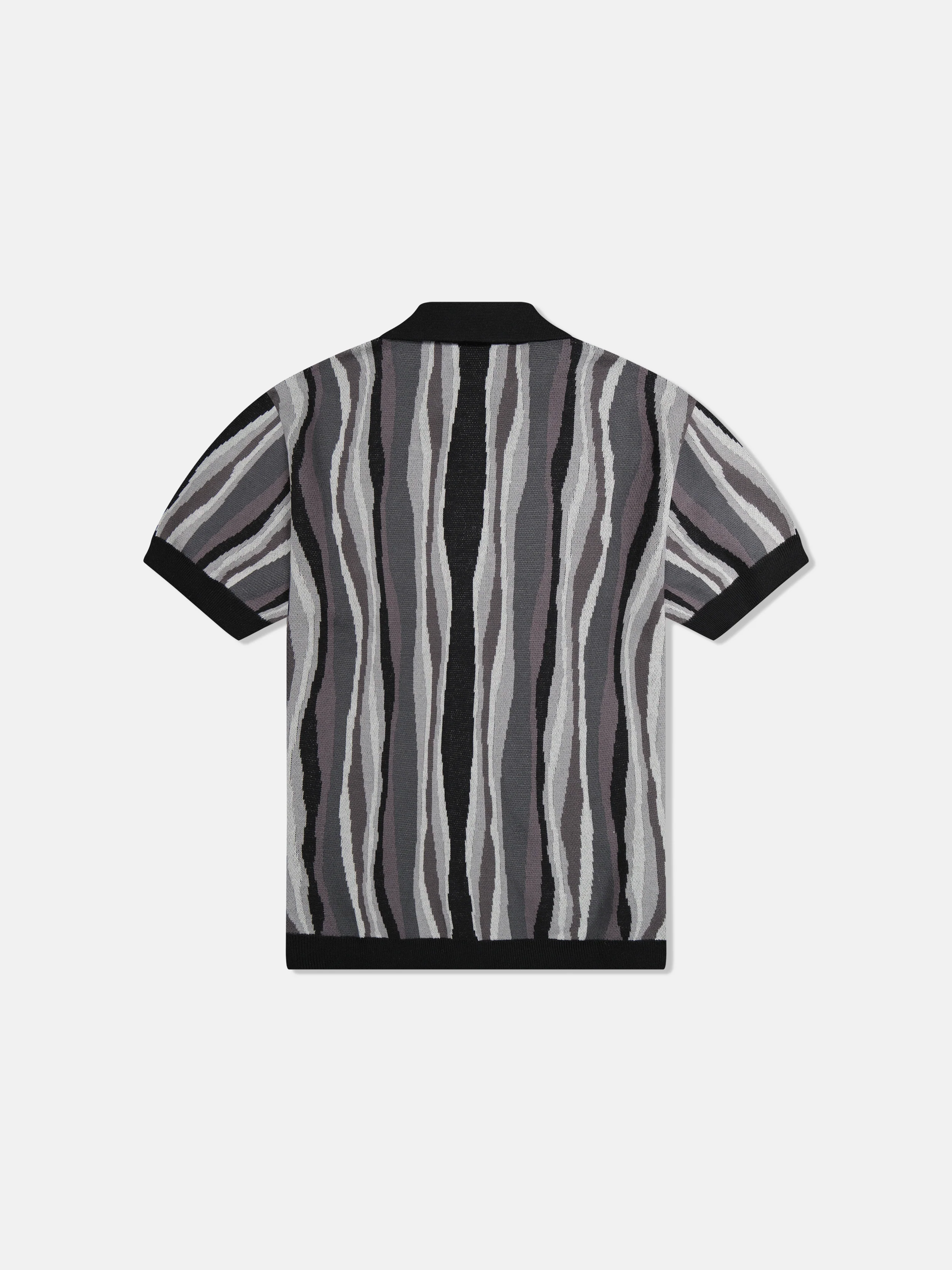 S/S POLO COLLAR CARDIGAN RIPPLED - Image 2