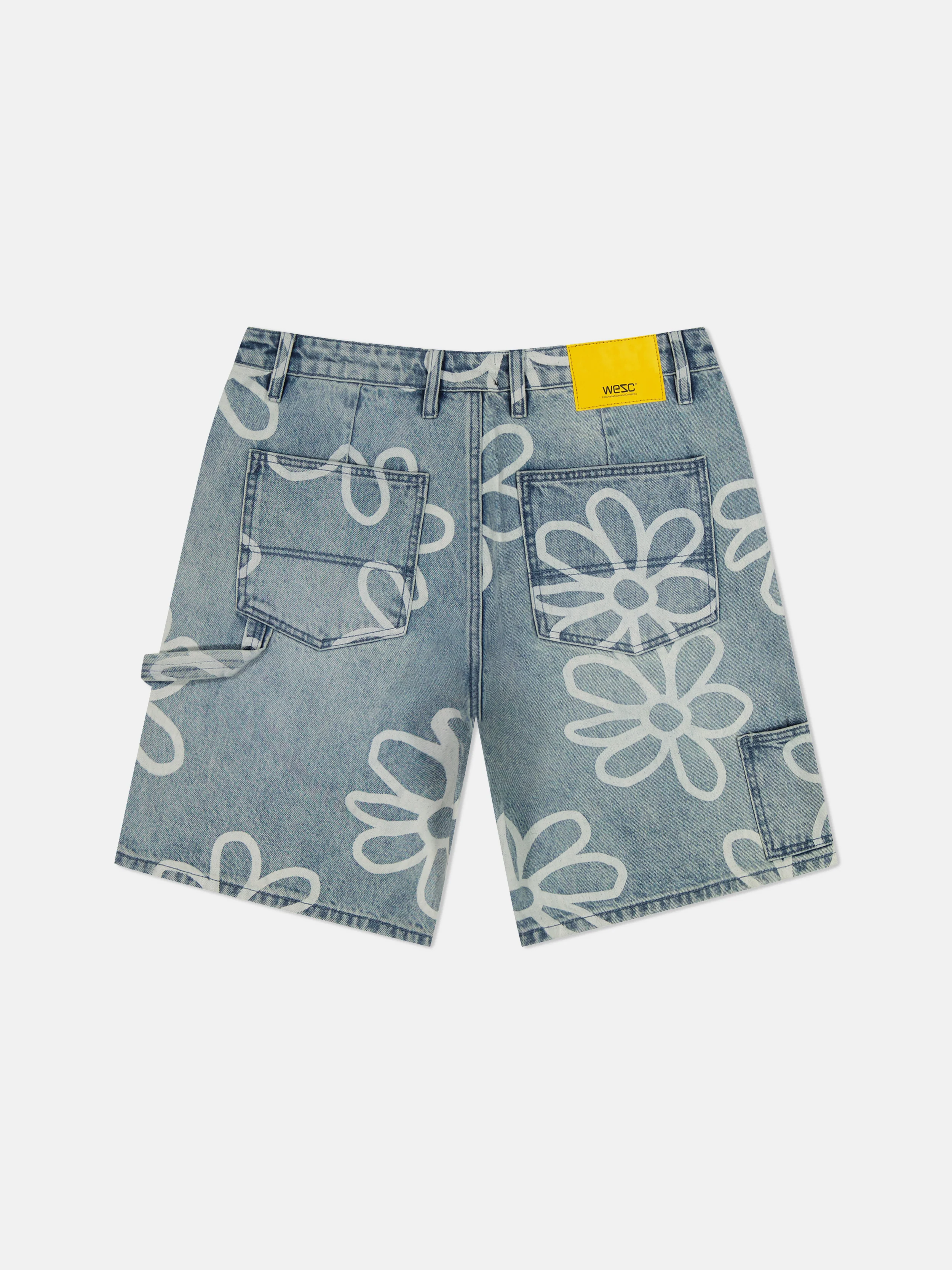 DENIM CARPENTER SHORTS DAISY AOP - Image 3