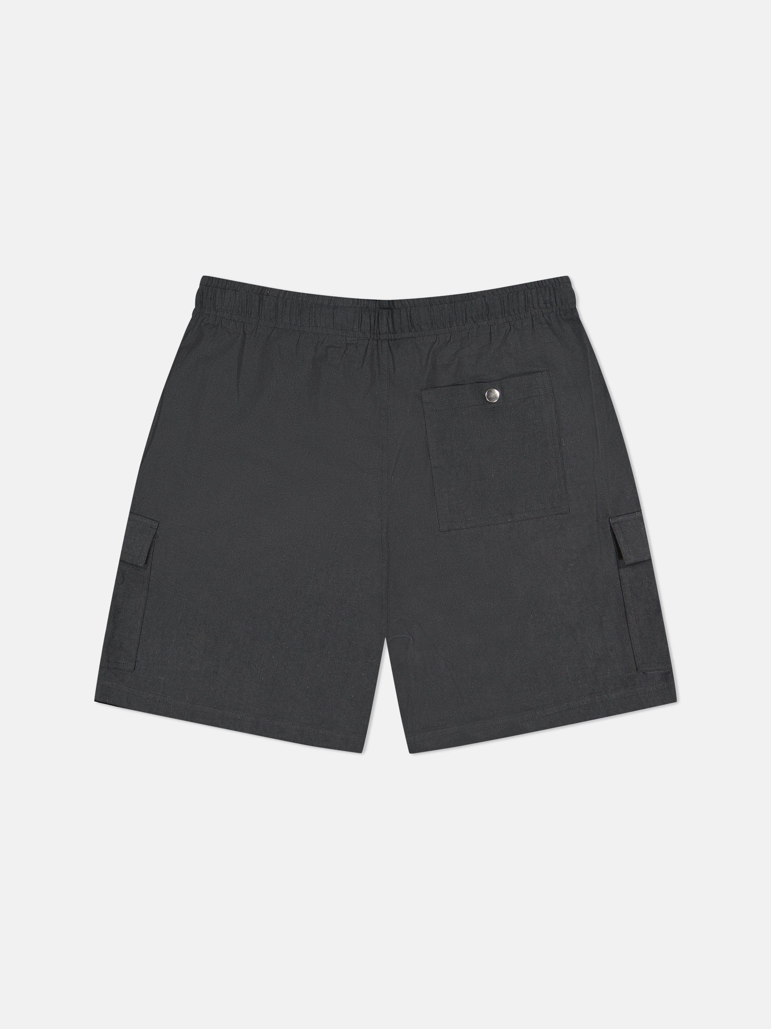 LINEN UTILITY CARGO SHORTS - Image 2